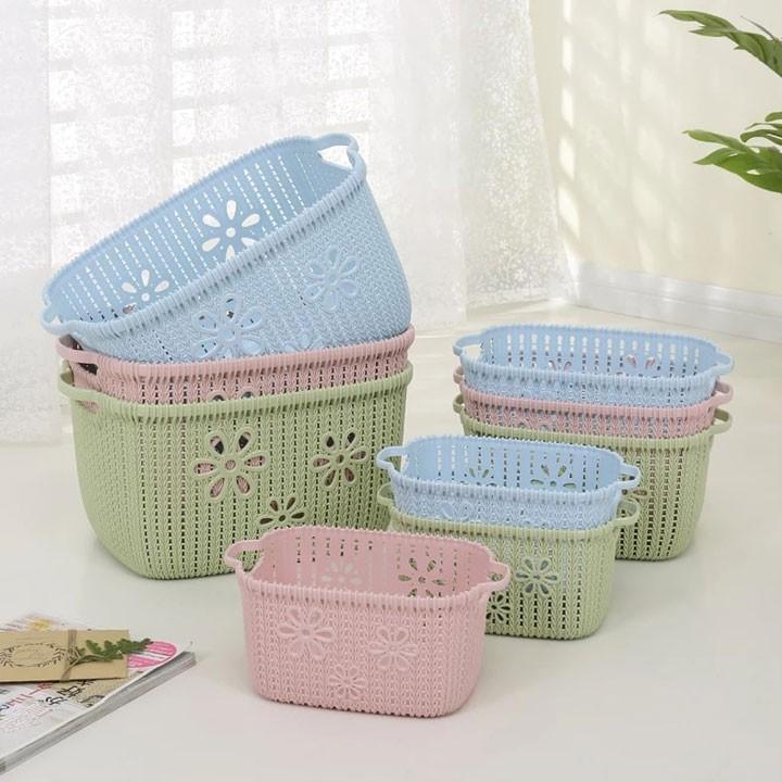 Giỏ Nhựa Giả Mây