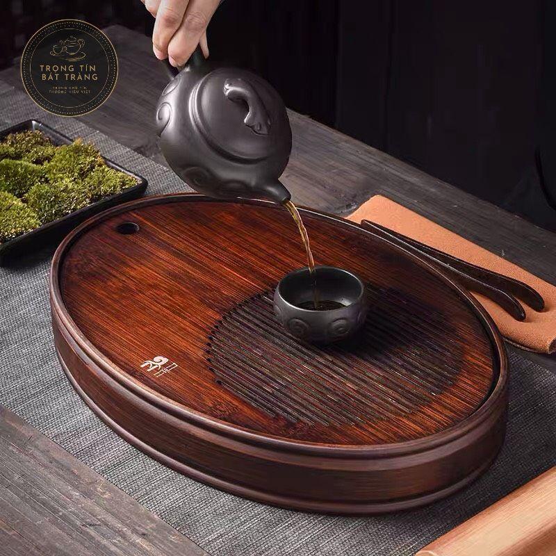 Khay Trà Tre Cao Cấp Bầu Dục KT 17
