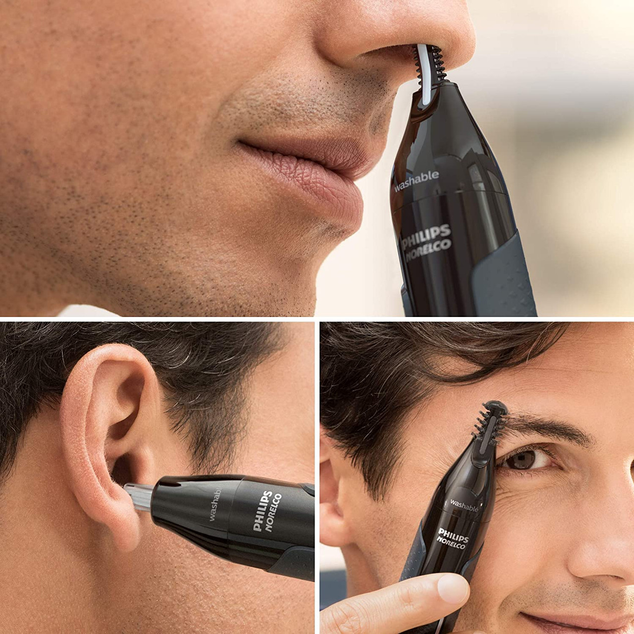 Hình ảnh Máy cắt tỉa lông mũi, lông tai, lông mày Philips Norelco Nose Trimmer 3000, NT3600/42 Hàng chính hãng