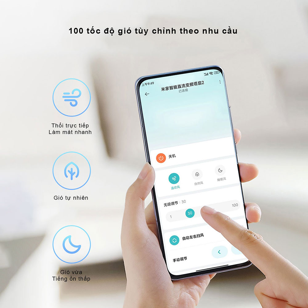 Quạt tháp Thông minh không cánh Xiaomi MIJIA GEN 2 BPTS02DM - Hàng nhập khẩu