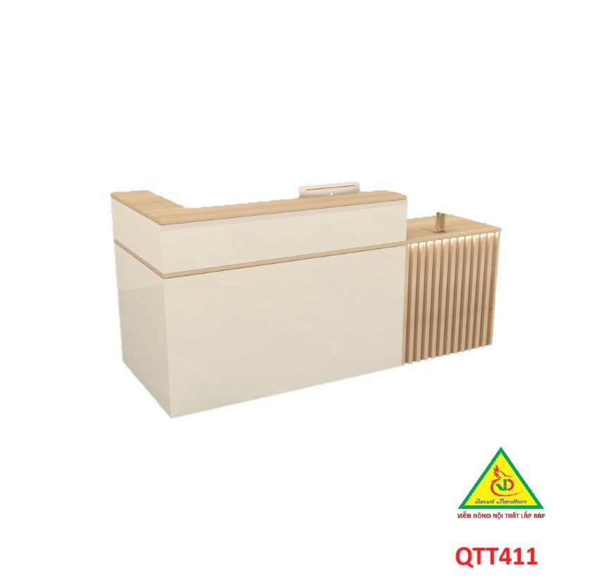 QUẦY LỄ TÂN, QUẦY TIẾP TÂN, QUẦY TÍNH TIỀN, QUẦY THU NGÂN QTT411 - Nội thất lắp ráp Viễn Đông Adv