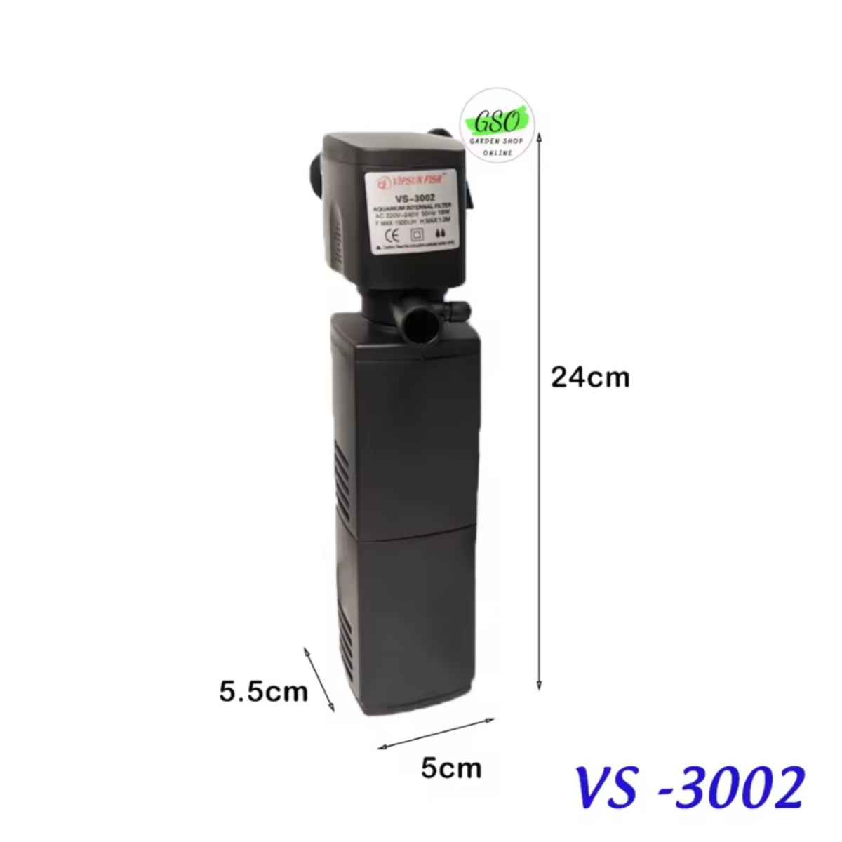 Lọc đứng Vipsun Vs-3002 máy lọc nước và tạo oxy cho hồ cá