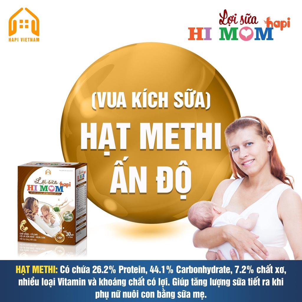 Lợi sữa Hi Mom Hapi- Sữa nhiều hơn, thơm hơn, đặc hơn, mát hơn, thông tắc tia sữa