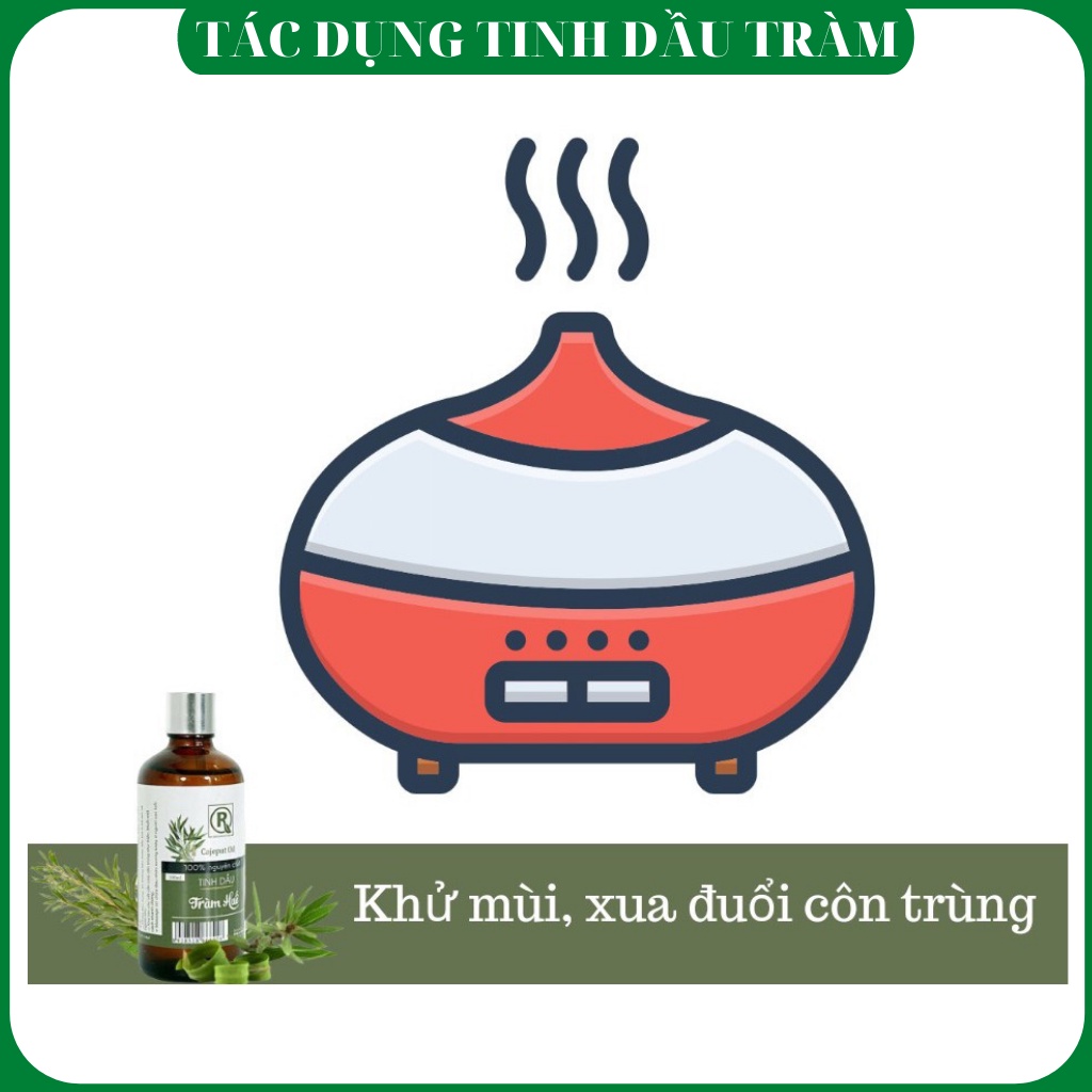 Tinh dầu tràm Huế nguyên chất , Tinh dầu sả chanh nguyên chất 100ml Chính hãng Hồng Tâm