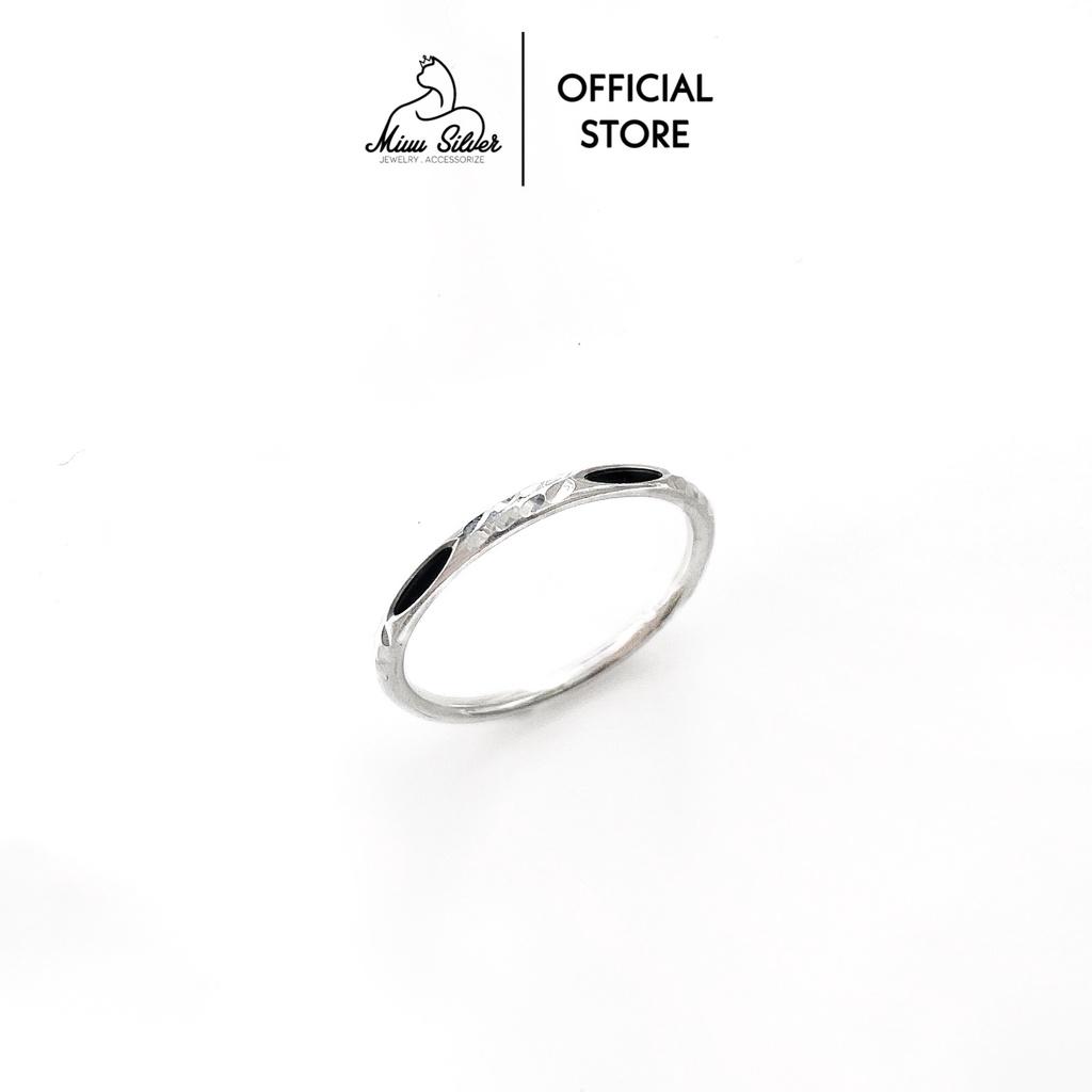 Nhẫn bạc nữ 925 Miuu Silver lông voi nhân tạo cầu tài, cầu may hút tài lộc