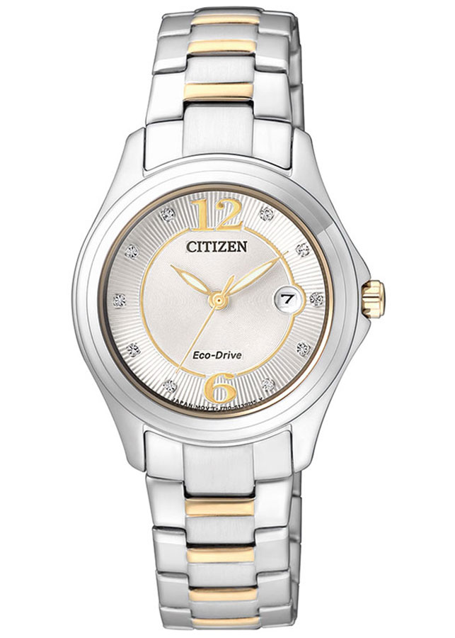 Đồng Hồ Nữ Citizen Đính Đá Swarovski Dây Thép Không Gỉ FE1134-54A - Mặt Trắng