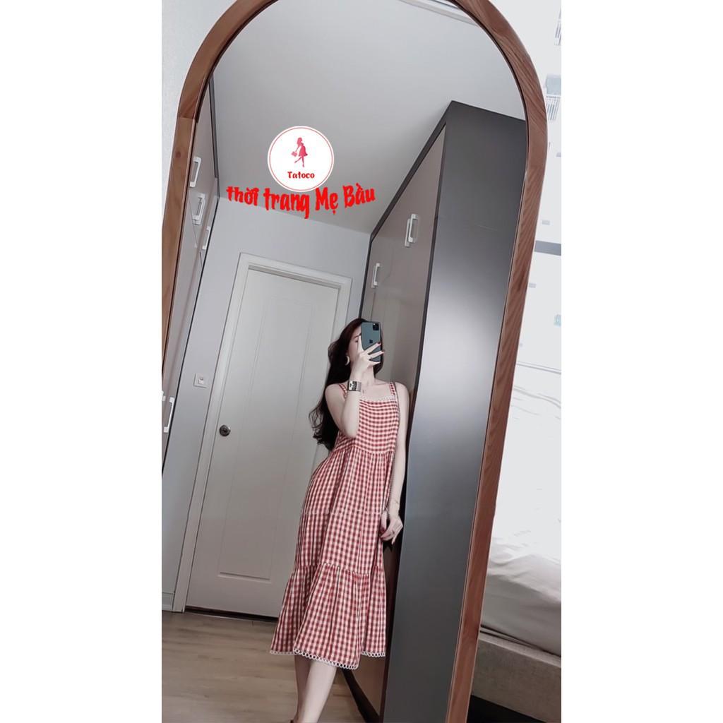 Váy bầu hai dây màu hè