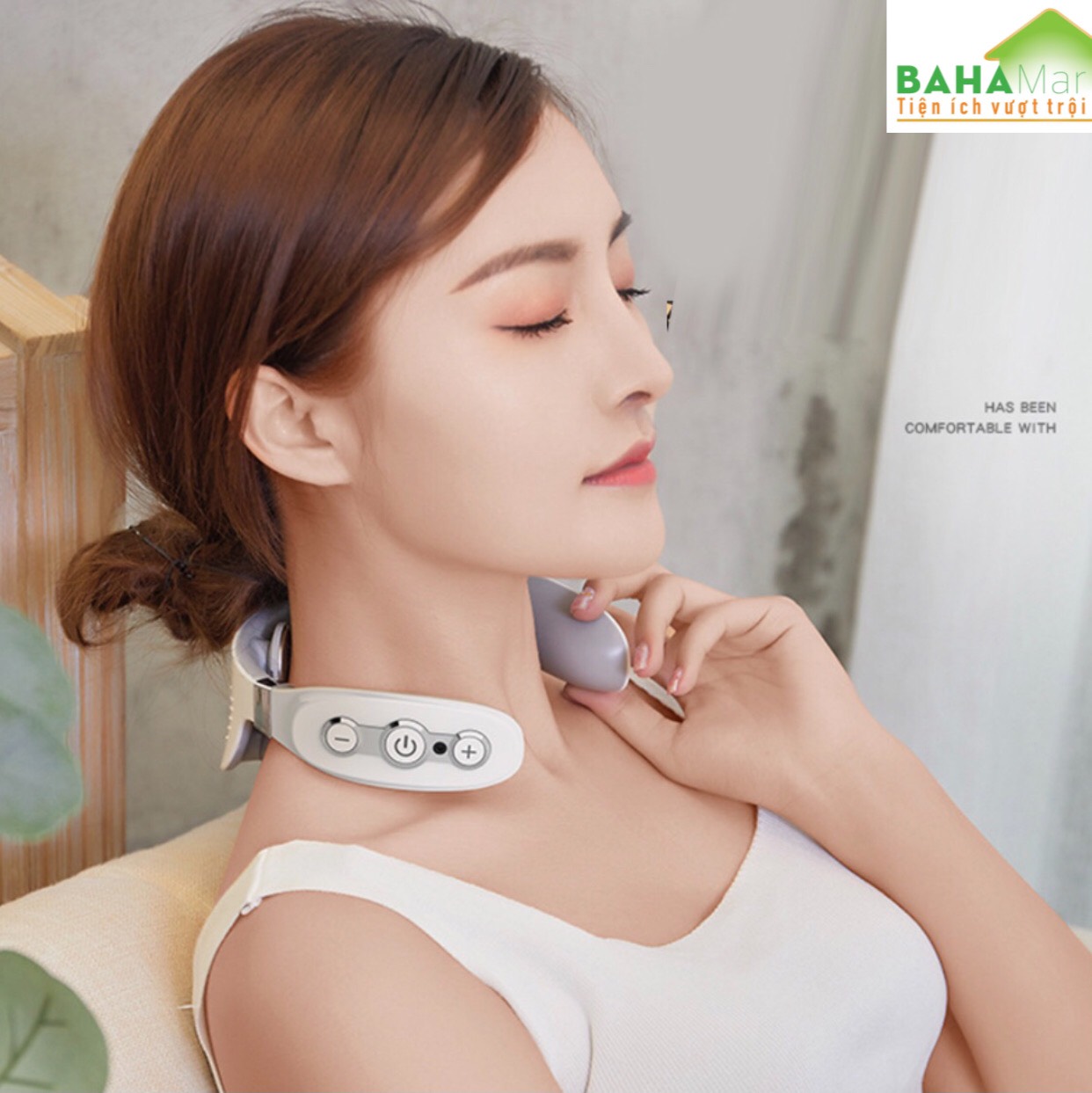 MÁY MATXA CỔ HỒNG NGOẠI NÓNG HỖ TRỢ ĐAU VAI CỔ GÁY, CỘT SỐNG VÀ THÔNG KINH LẠC TOÀN THÂN "BAHAMAR" làm giảm đau Vai - Cổ - Gáy,, sủ dụng lưu thông khí huyết toàn thân