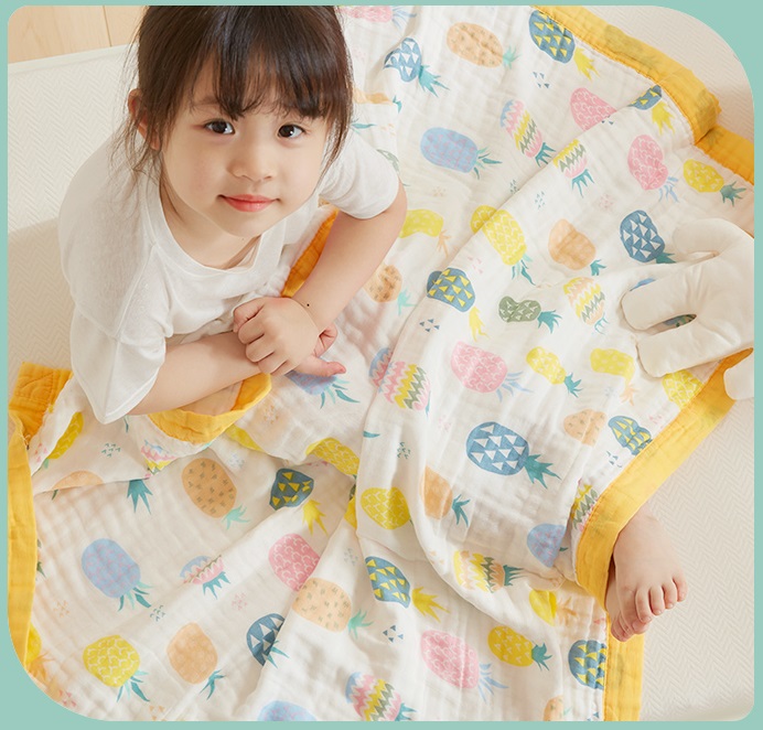 Chăn Đắp, Khăn Tắm Và Quấn Ủ Bonny 100% Sợi Tre Lụa 4 Lớp Siêu Mềm, Thấm Hút, An Toàn Cho Làn Da Của Bé Yêu
