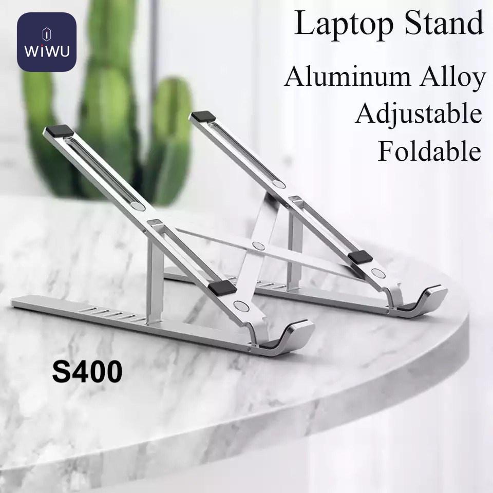 Giá Đỡ Laptop Stand WiWU S400 / ACOME ALS01 hợp kim Nhôm, Có Thể Gấp Gọn, 6 Mức Độ Điều Chỉnh Độ Cao, Tản Nhiệt Cho Macbook