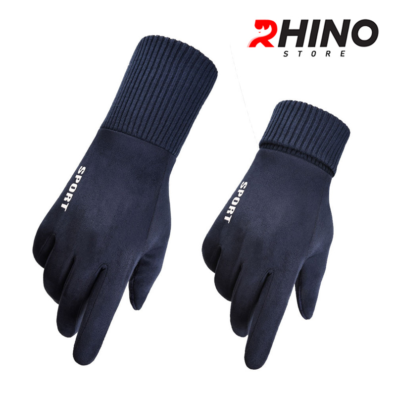 Găng tay da lộn giữ ấm mùa đông Rhino G801 nam nữ, chống gió