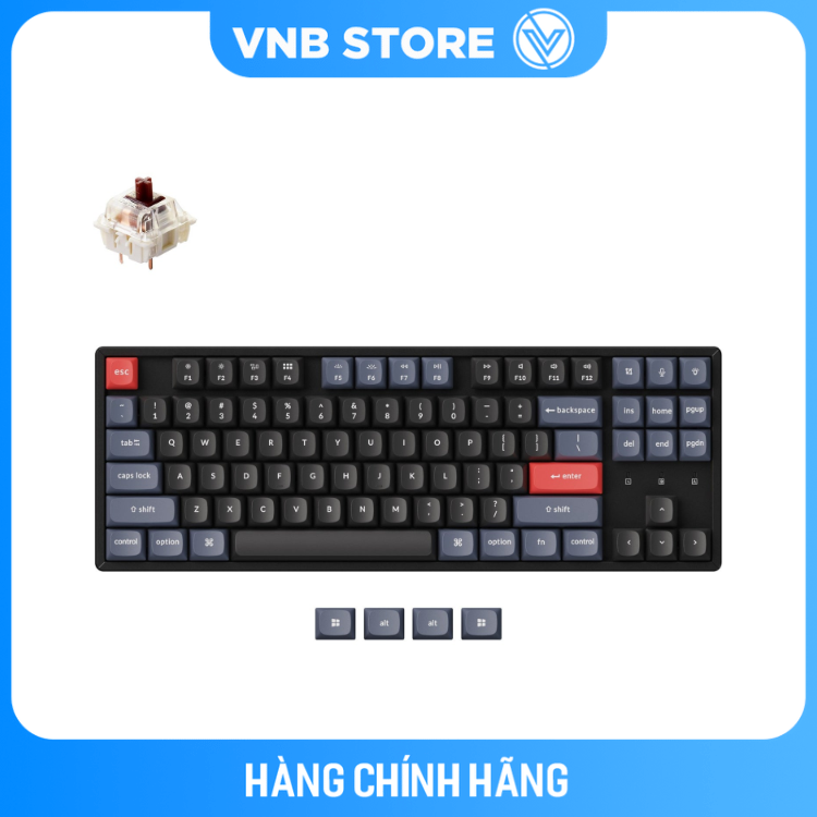 Keychron K8 Pro Nhôm RGB Hot Swap - Bàn phím cơ custom không dây hỗ trợ QMK/VIA - Hàng Chính Hãng