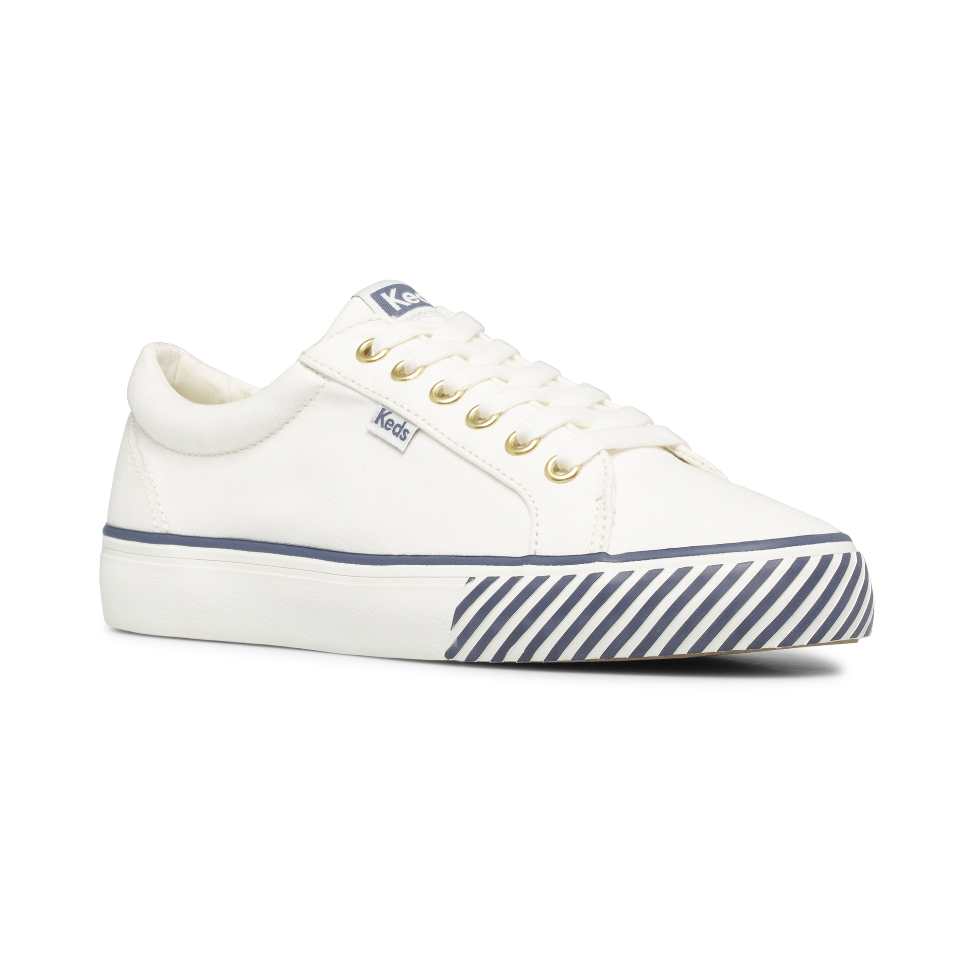 Giày Thể Thao Keds Nữ- Jump Kick Majestic Canvas White- KD065977