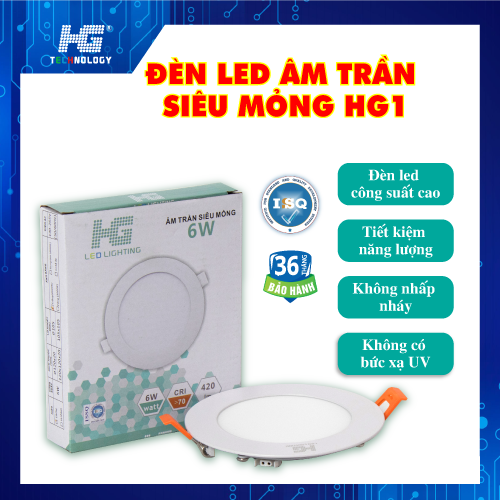 Đèn LED âm trần siêu mỏng HG1