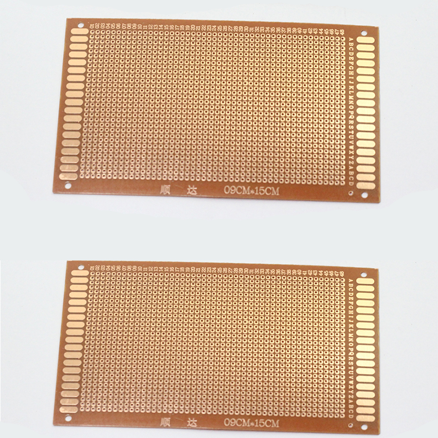 Bộ 2 Tấm Phíp Đồng Đục Lỗ PCB 9x15Cm