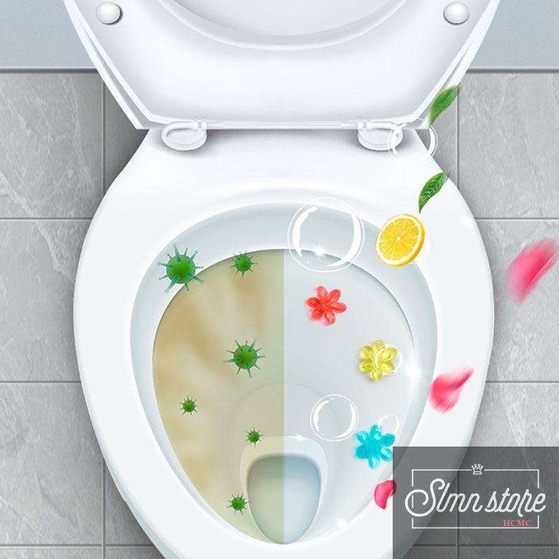 Gel khử mùi bồn cầu diệt khuẩn toilet hình bông hoa gel dính bồn cầu dạng thạch với 6 mùi thơm cho nhà vệ sinh.SD2_HoaKM