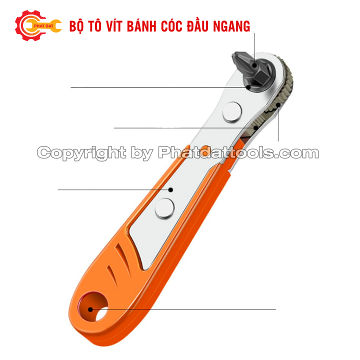 Bộ tô vít bánh cóc đầu ngang
