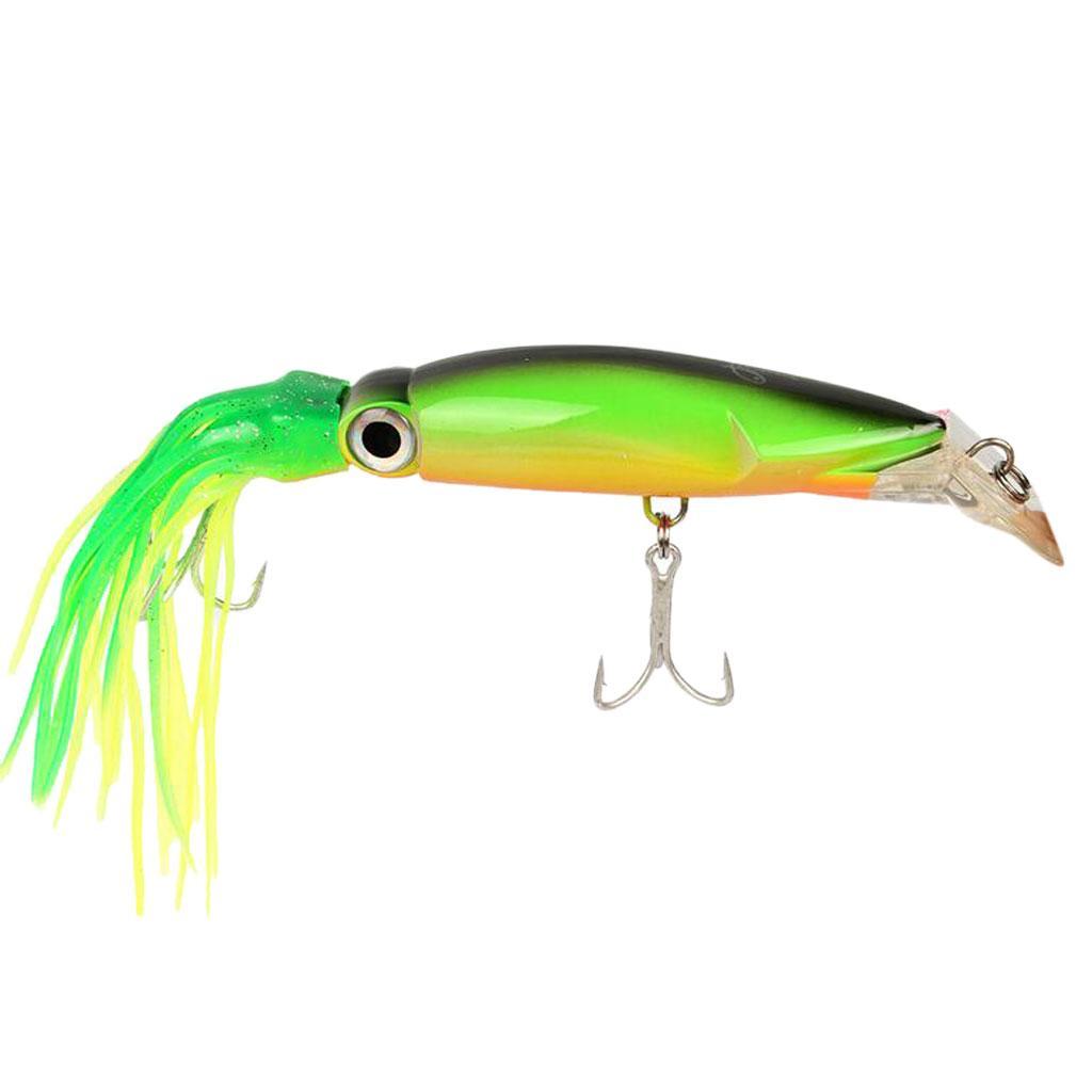 3xSquid Jig Fishing Tackle Bait Hook Tuna Marlin Trolling Lure Green