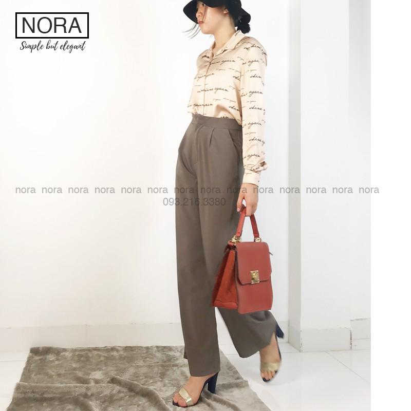 Quần Ống Rộng Culottes Xuông Dài 100cm, Quần Vải Suông Rũ Siêu Mềm Cao Cấp | NQ02 | Ghi Rêu