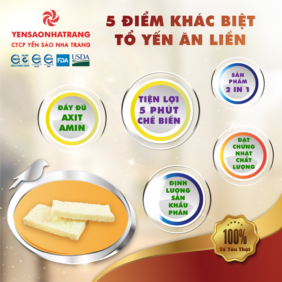 Tổ Yến Ăn Liền Gold – Nhân Sâm 20g