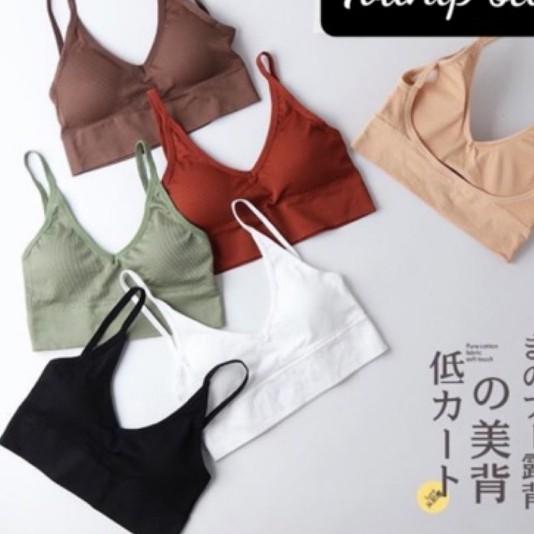 Áo Bra Nữ ️️ Áo Lót Gân Tăm Co Dãn, Hở Lưng Khoét Lưng Chữ U Quyến Rũ