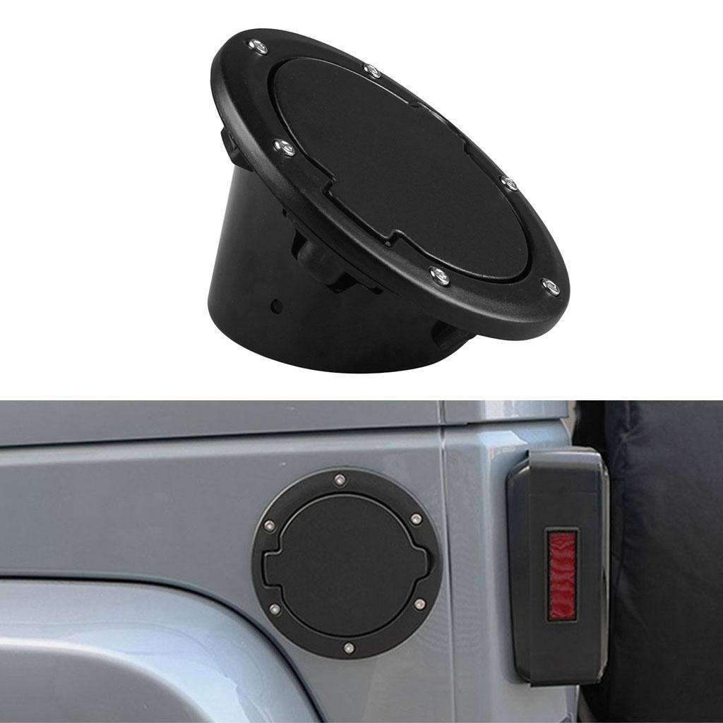 Metal Aluminum Locking Gas Cap Cover for Jeep Wrangler JK 2/4 Door 2007-2018