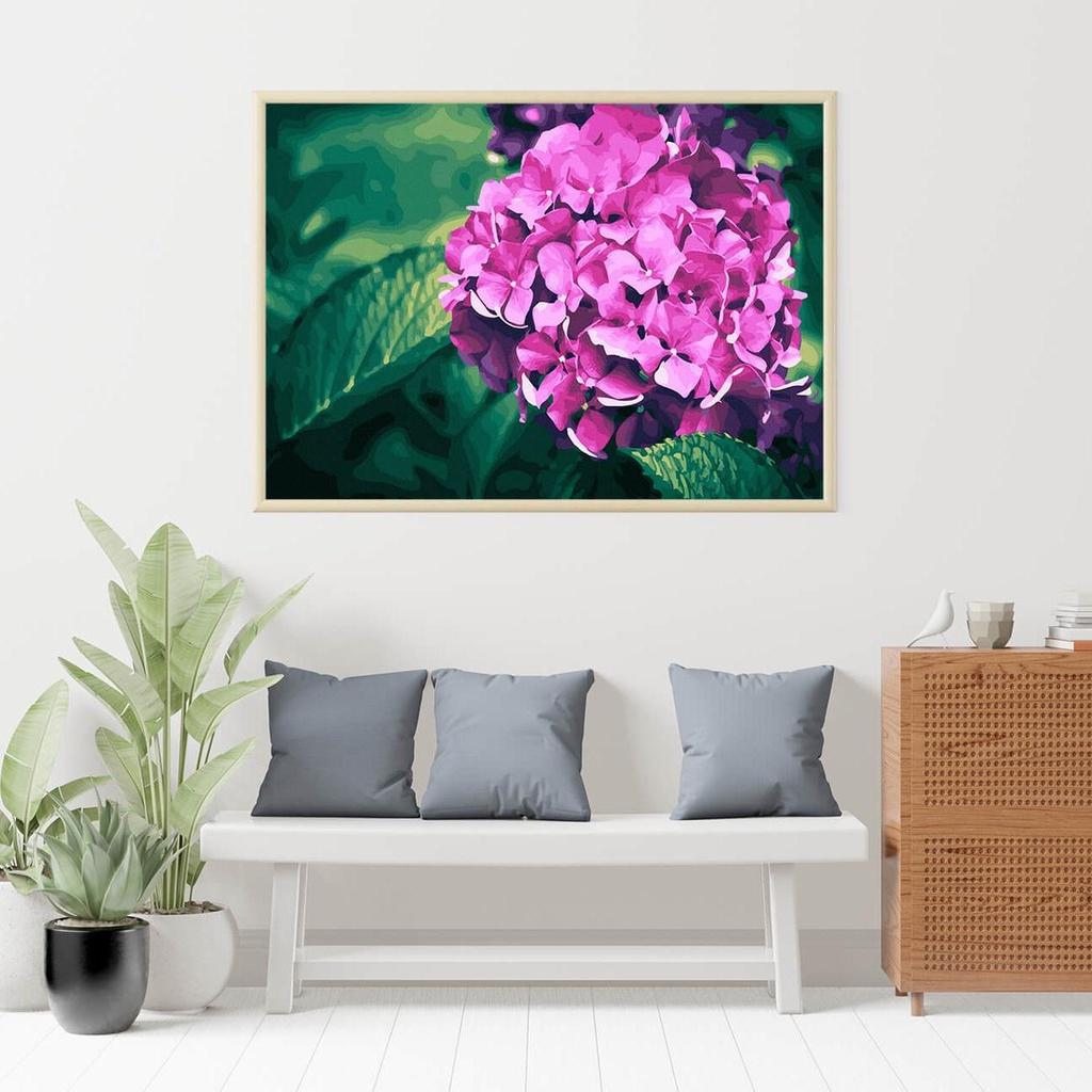 Tranh số hóa Hoa cẩm tú cầu đã căng khung 40x50cm