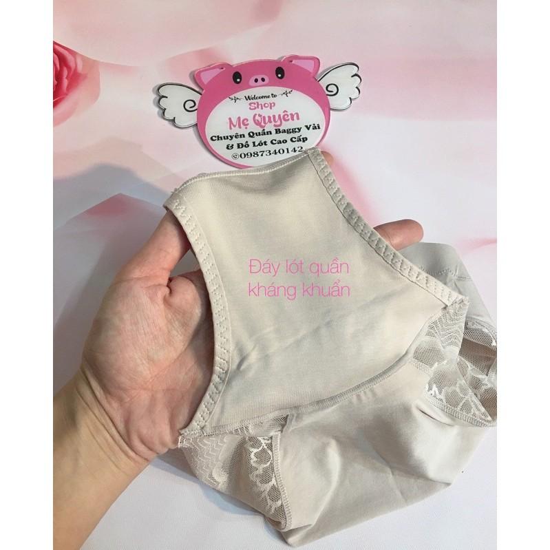 Quần lót Cotton phối Ren cạp cao gen bụng hàng cao cấp