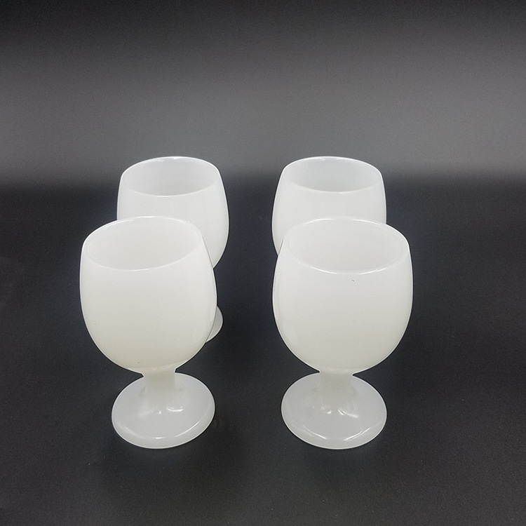 Bộ 6 Ly Cốc Chén ngọc cẩm thạch dùng Uống Rượu Hay Uống Trà đều được, màu Trắng Ngà Cao Cấp - Bộ Ly Cốc Chén uống rượu