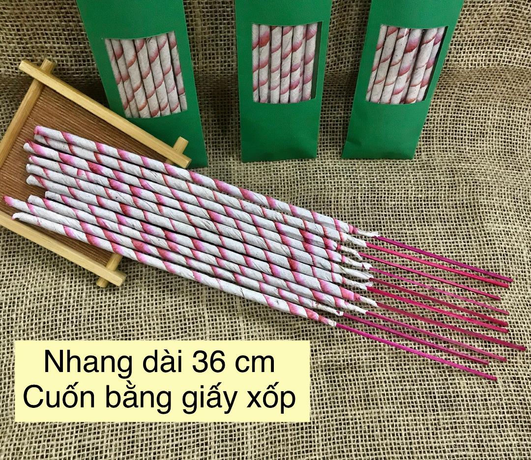 HƯƠNG (NHANG) BÀI THÁI BÌNH ĐẶC BIỆT CUỘN THỦ CÔNG BẰNG GIẤY XỐP - THƠM NGỌT ẤM VÀ NGẬY, CÓ HẬU