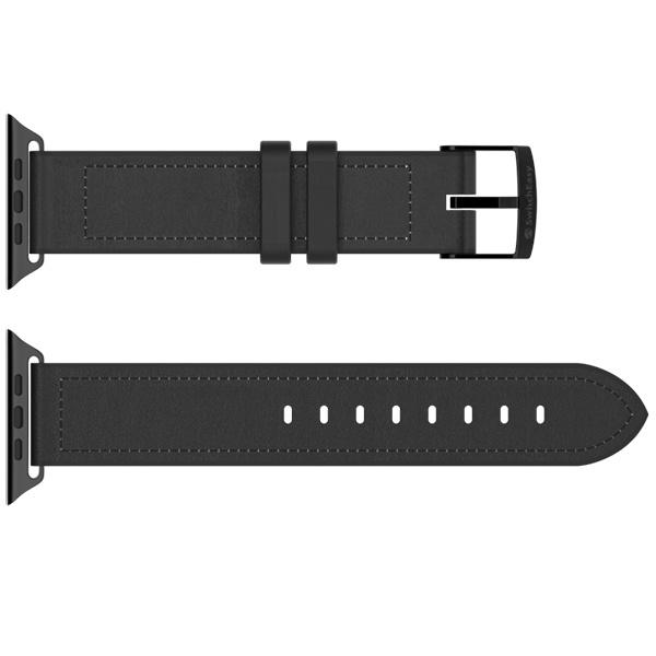 Dây đeo SwitchEasy Hybrid Silicone-Leather dành cho Apple Watch Series (1~8/ SE/Ultra) da thật cao cấp Hàng Chính Hãng