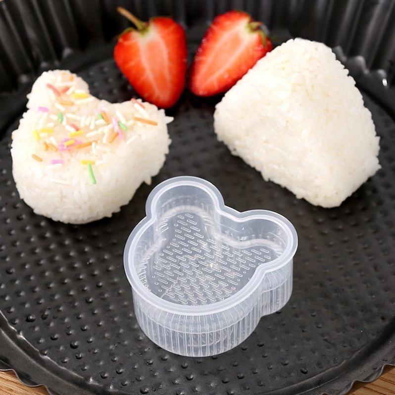 Bộ 7 khuôn ép cơm bento tạo hình dễ thương bằng nhựa trong suốt (KEC07)