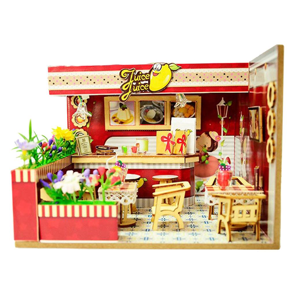 Dollhouse Miniature with Furniture, DIY Dollhouse Kit, Creative Room Decorations Kit, 1:24 Scale Model House for Woman and Girls