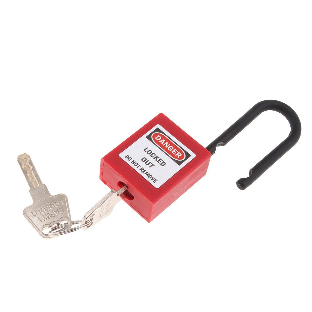 2x Security Lock Padlock with Different PVC Stainless Steel Red