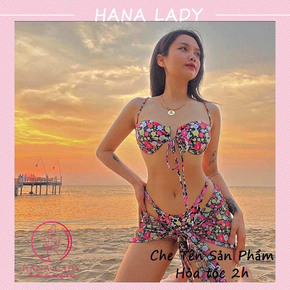 Bikini sexy - Đồ tắm đi biển dây quyến rũ nâng ngực hoa xinh BN139