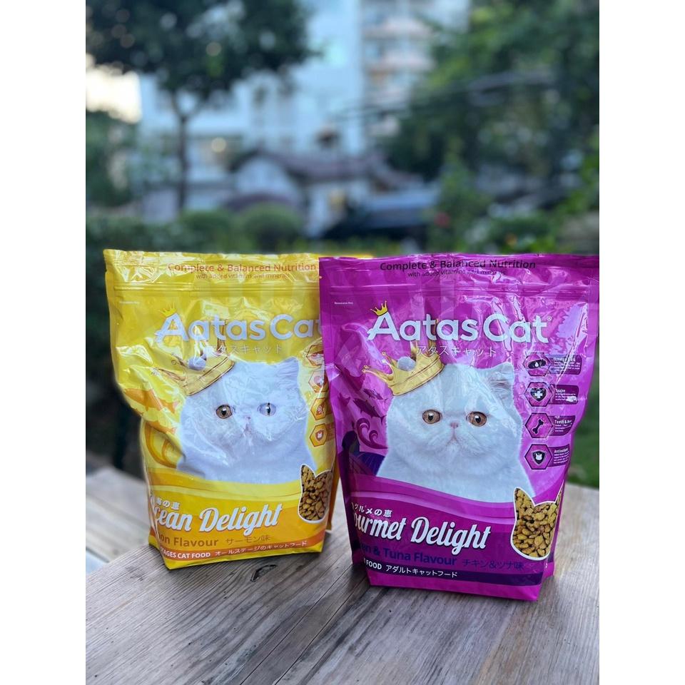 Thức Ăn Cho Mèo Ba Tư Aatas Cat Bao 1,2kg Vị Cá Hồi Cá Ngừ Cá Mòi Gà