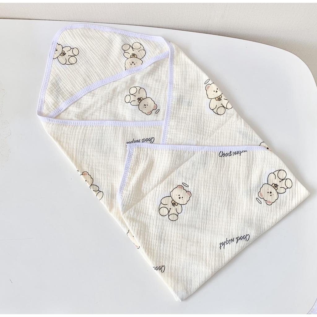 Chăn ủ choàng xô Muslin cao cấp cho bé | Khăn choàng đa năng kiêm chăn ủ cho bé dùng cho bé sơ sinh đến 6 tháng tuổi