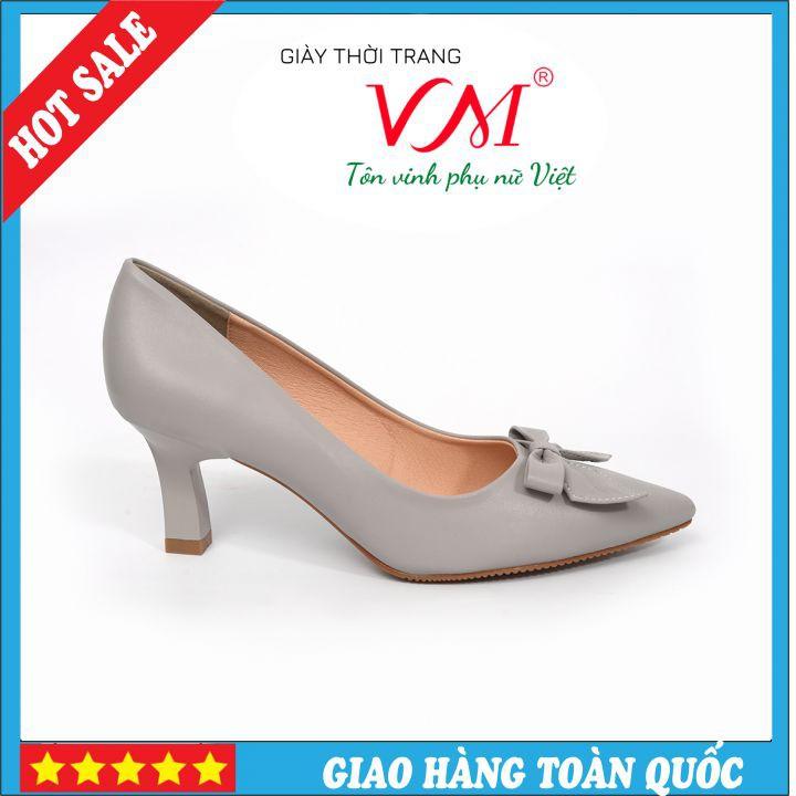 Giầy Cao Gót 5 Phân, Màu Ghi, Mũi Nhọn Thanh Lịch - HT16A.5F.Ghi