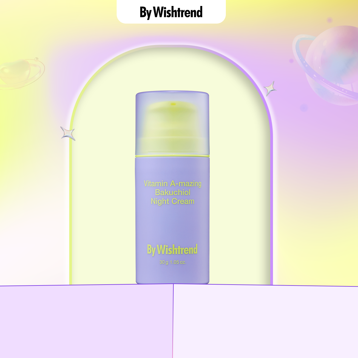 By Wishtrend Kem chống nắng UV Defense Moist Cream SPF50+PA++++ 50g + Kem ban đêm Vitamin A-mazing Bakuchiol Night Cream