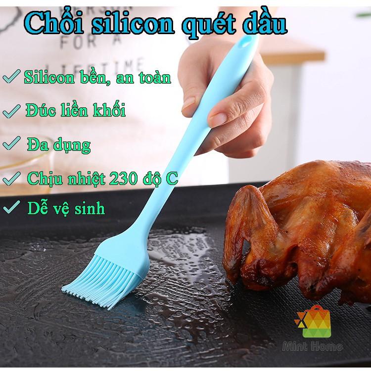 Chổi quét dầu ăn silicon chịu nhiệt, cọ quét dầu ăn dùng cho khuôn làm bánh, khuôn nướng bánh nồi chiên không dầu ko