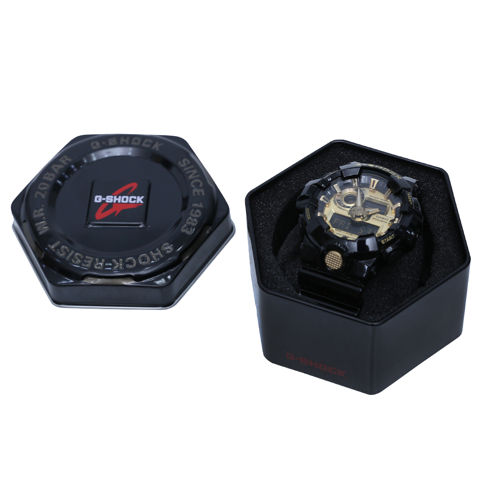 Đồng hồ kim nam dây nhựa G-SHOCK GA-710GB-1ADR Đen - Hàng chính hãng