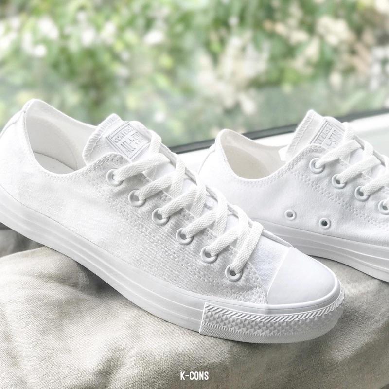 Chuck Classic Mono All White | Giày Converse Thể Thao Full Màu Trắng Vải 1U647