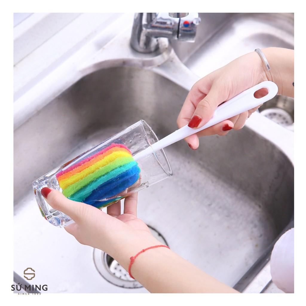 Cọ Rửa Ly Cốc Cầu Vồng, Sắc Màu, Chất Lượng Cao