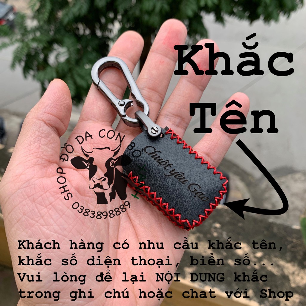 Bao Da dành cho chìa Khoá cơ Mitsubishi Xpander, Triton, Attrage, Mirage, Lancerhandmade Da Thật 002