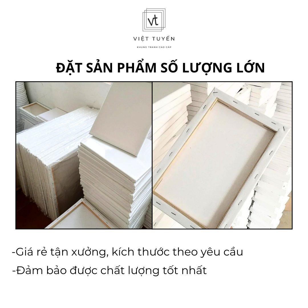 Khung tranh Canvas, Toan vẽ nhiều kích thước giá rẻ tận xưởng - nội thất Việt Tuyến