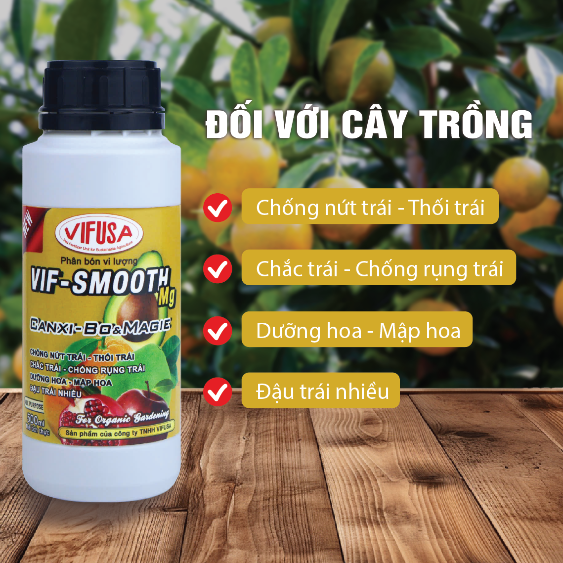 VIF-SMOOTH Mg - Phân bón CaBMg chai 500ml