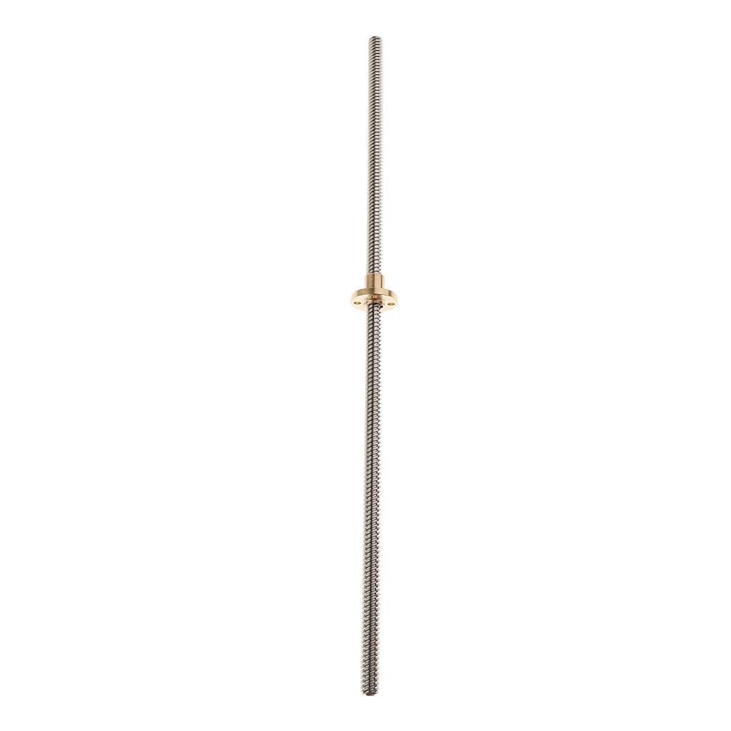 Premium 3D Printer Screw Rod Copper Nut Linear Rail Bar Shaft 330mm for Z Axis