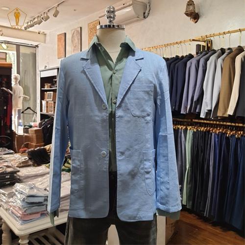 Áo Khoác Blazer Vest TRAZ Vải Lenin Mỏng 1 lớpThoáng Khí Màu Trơn Thời Trang Xuân Hè Cho Nam