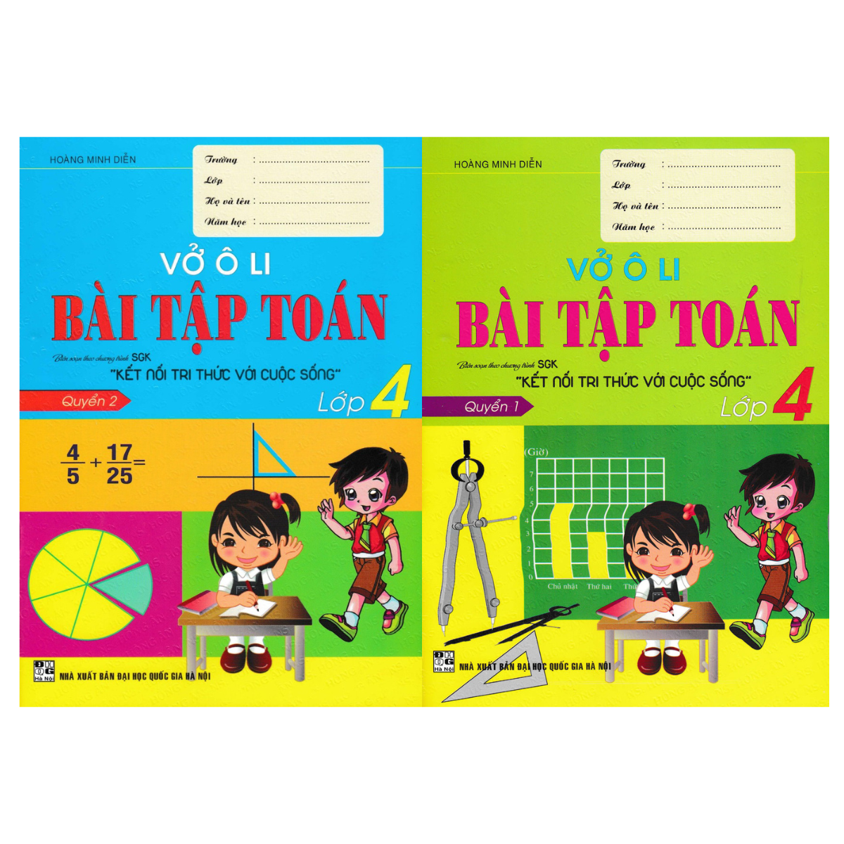 Combo Vở Ô Li Bài Tập Toán Lớp 4 - 2 Quyển