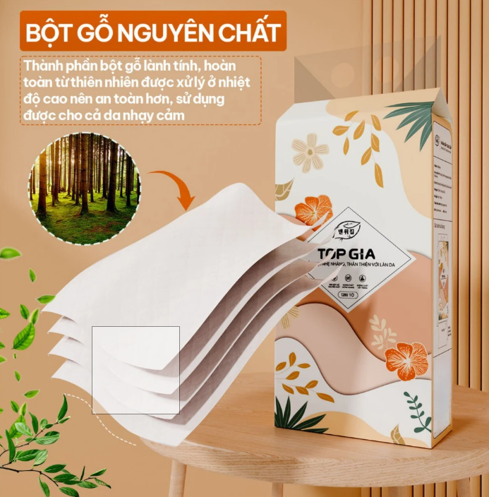 Thùng 4 gói lớn giấy rút SẮC HẠ Topgia mẫu mới siêu hot mềm mịn an toàn cho mọi loại da